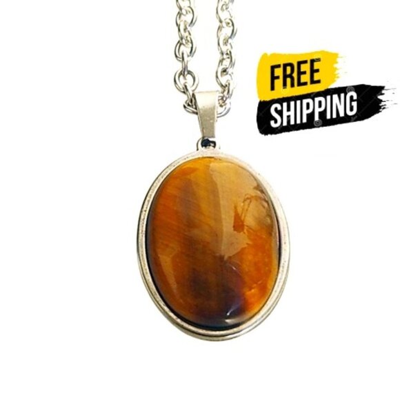 Custom Jewelry - Tiger Eye Pendant with chain